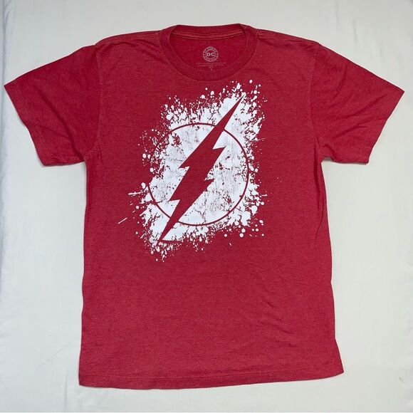 DC Comics Flash TShirt Boy’s Small Gray White Short Sleeve Athletic Tee Graphic - Picture 2 of 9